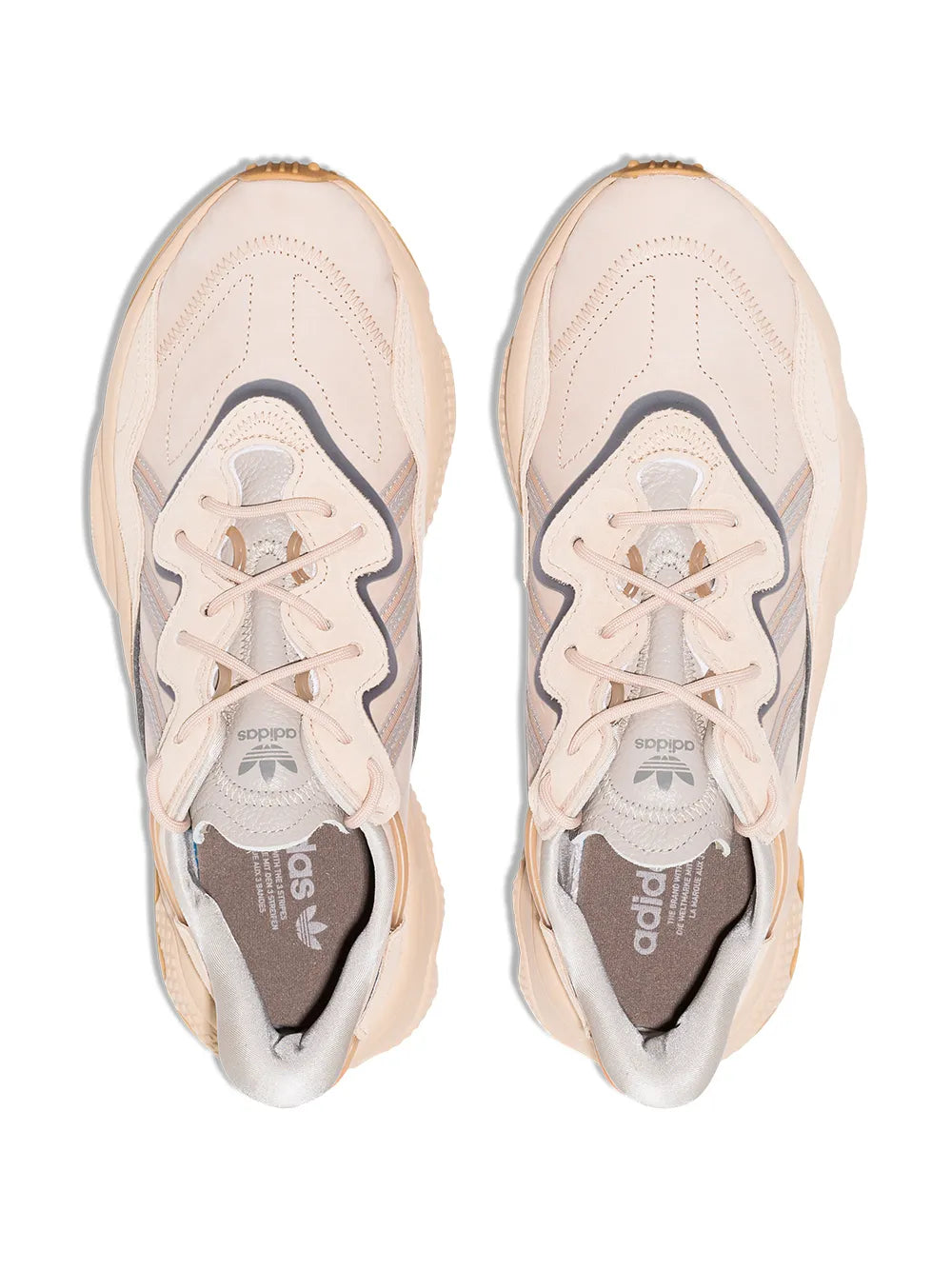 adidas Ozweego St. Pale Sneakers — Beige — Size US M 4.5 - US W 6 — Top View