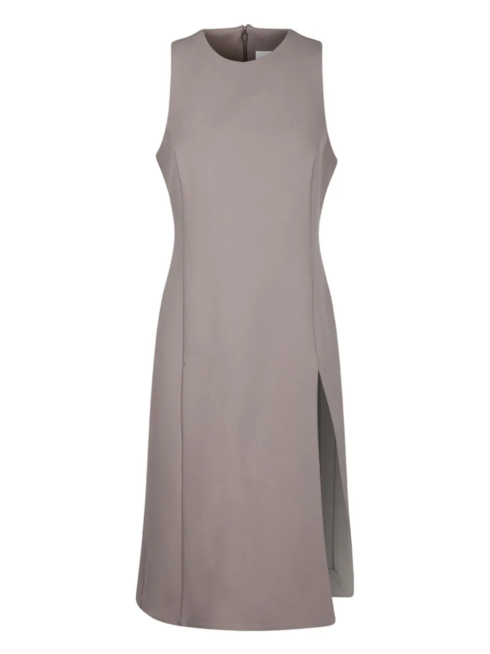 Ami Paris Virgin Wool Midi Dress — Beige — Size XS — Front View