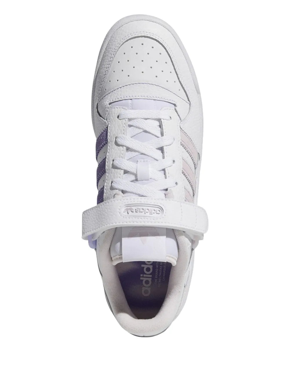 adidas Forum Low Cloud White/Almost Pink/Light Purple Sneakers — White — Size US M 8.5 - US W 10 — Side View
