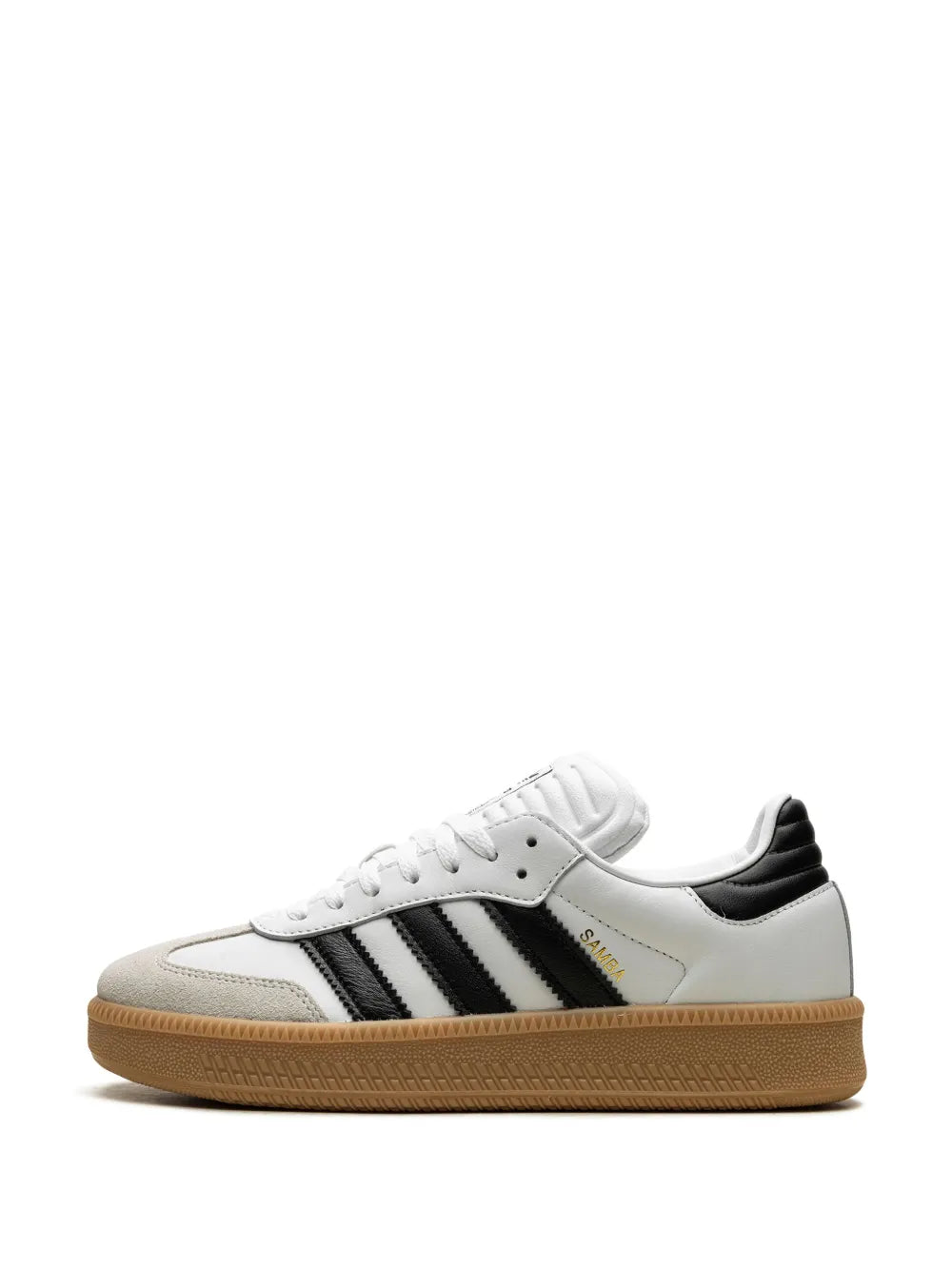 adidas Samba Xlg White / Black — White/Black — Size US M 9 - US W 10.5 — Detail View