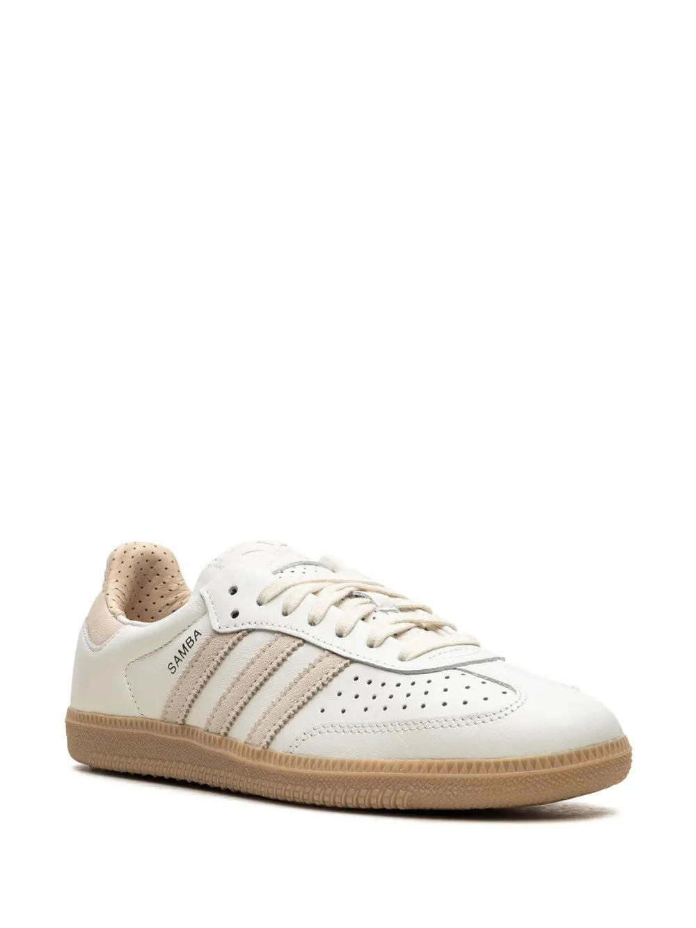 adidas Samba Leather Sneakers — White/Taupe — Size US M 11.5 - US W 13 — Alternate View 7