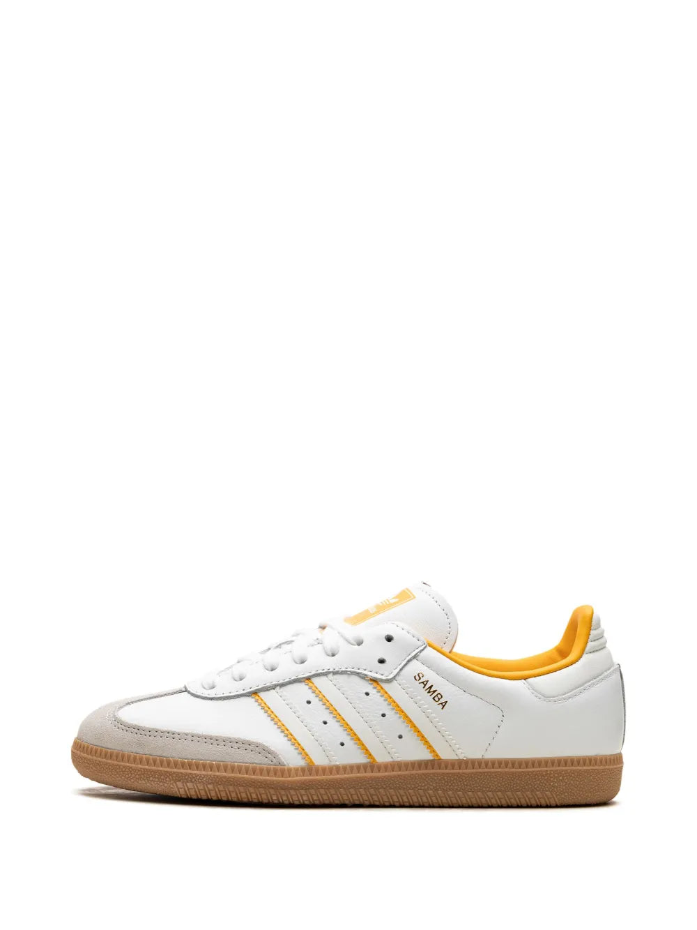 adidas Samba Og Crew Yellow Sneakers — White/Yellow — Size US M 11.5 - US W 13 — Detail View