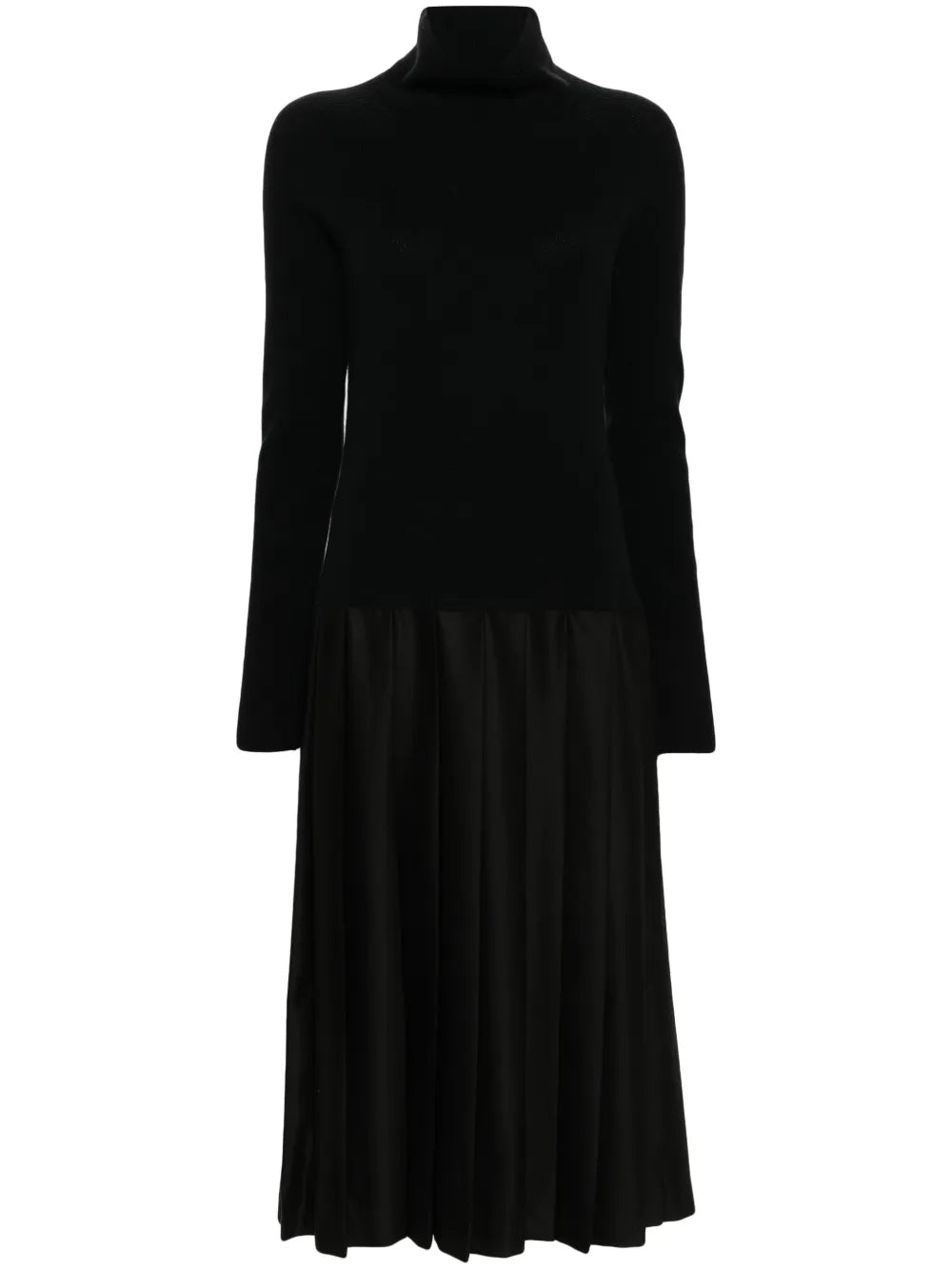Fabiana Filippi Pleated Maxi Dress — Black — Size XS — Front View