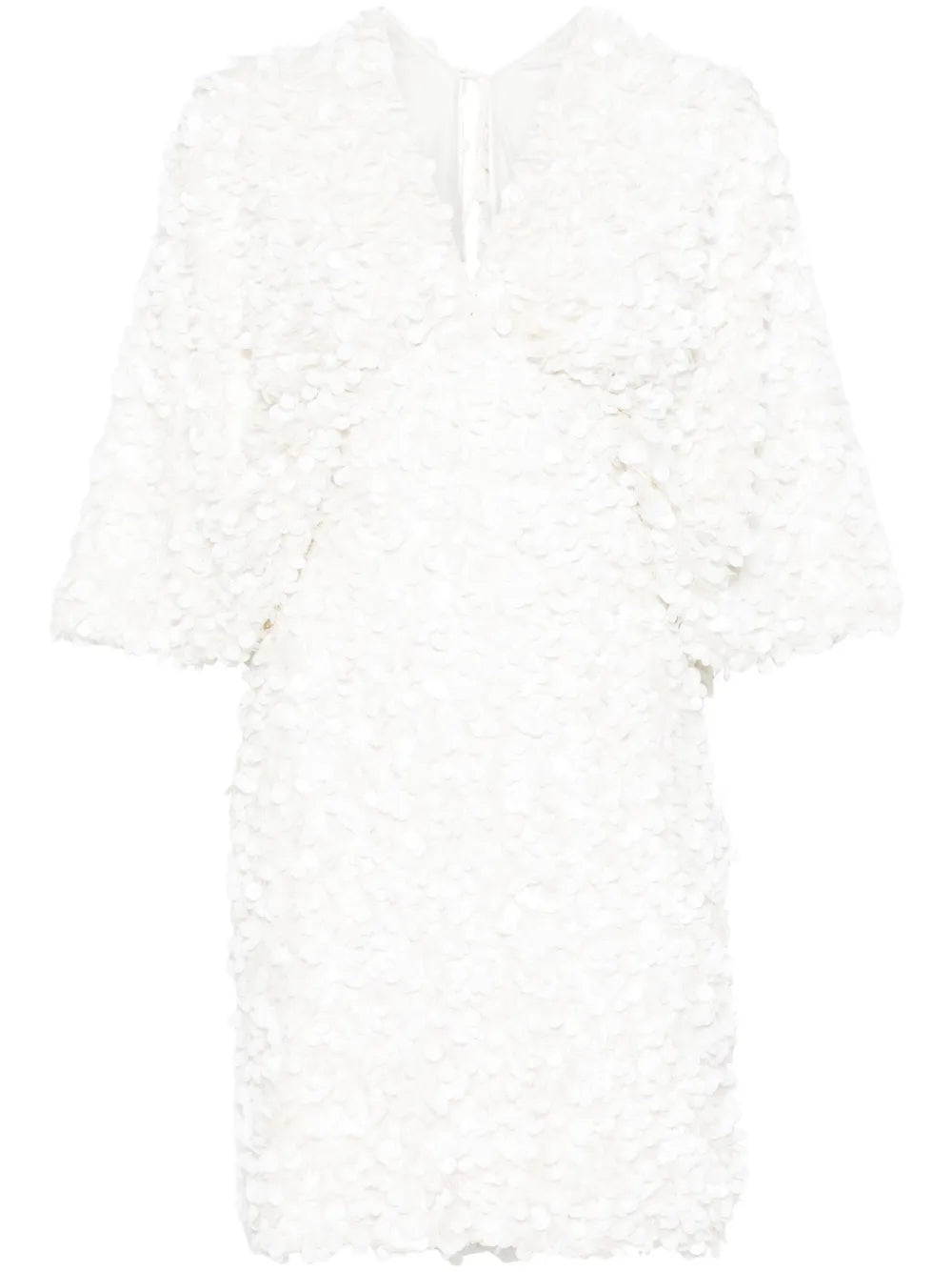 Rotate Birger Christensen Wide Sleeve Mini Dress — White — Size XS — Front View