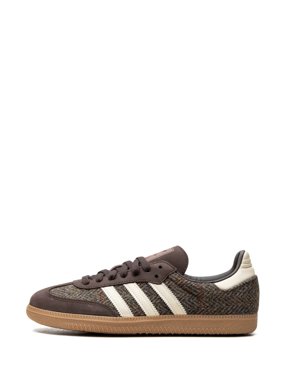 adidas Samba Og Tweed Pack Dark Brown/Cream White/Gum Sneakers — Brown/Beige — Size US M 8.5 - US W 10 — Detail View