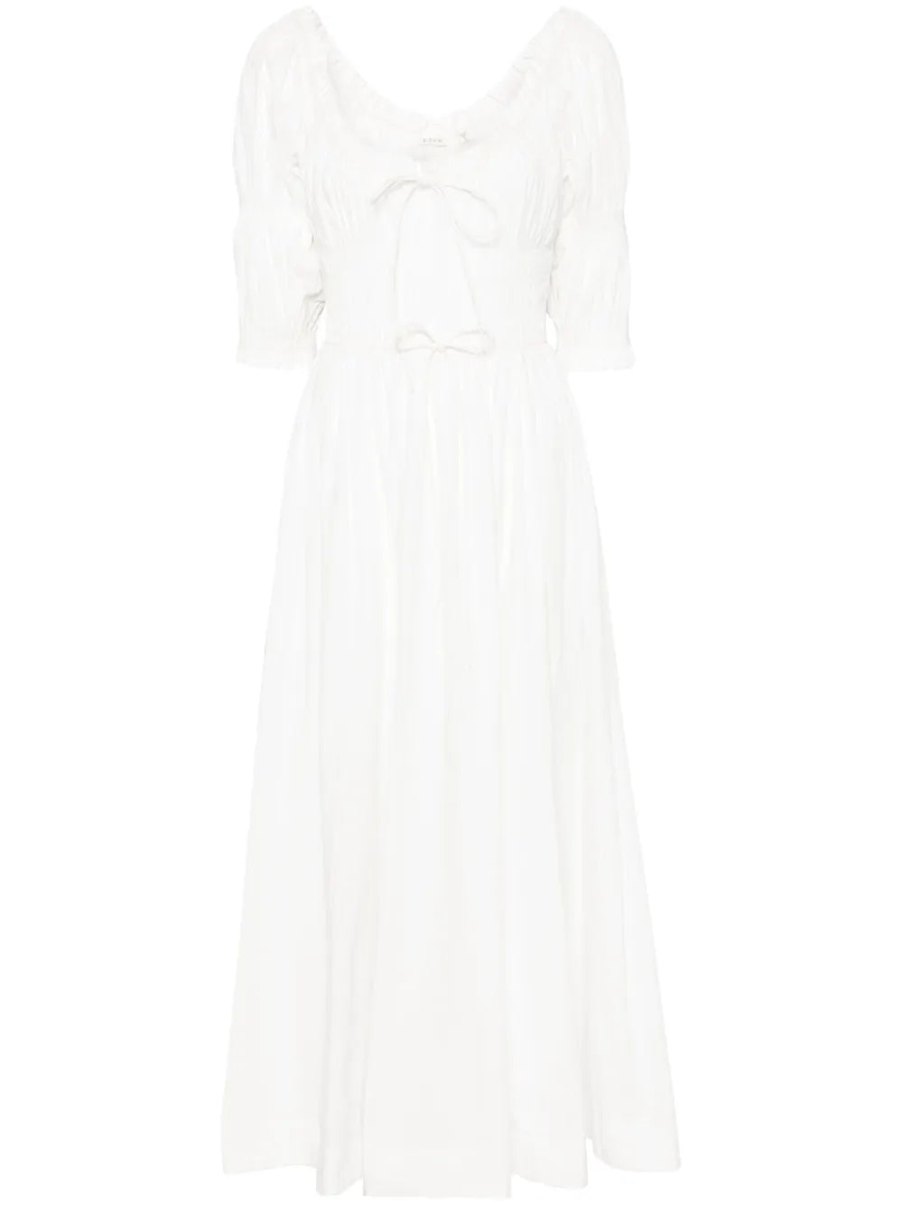 Doen Ischia Midi Dress — White — Size S — Front View