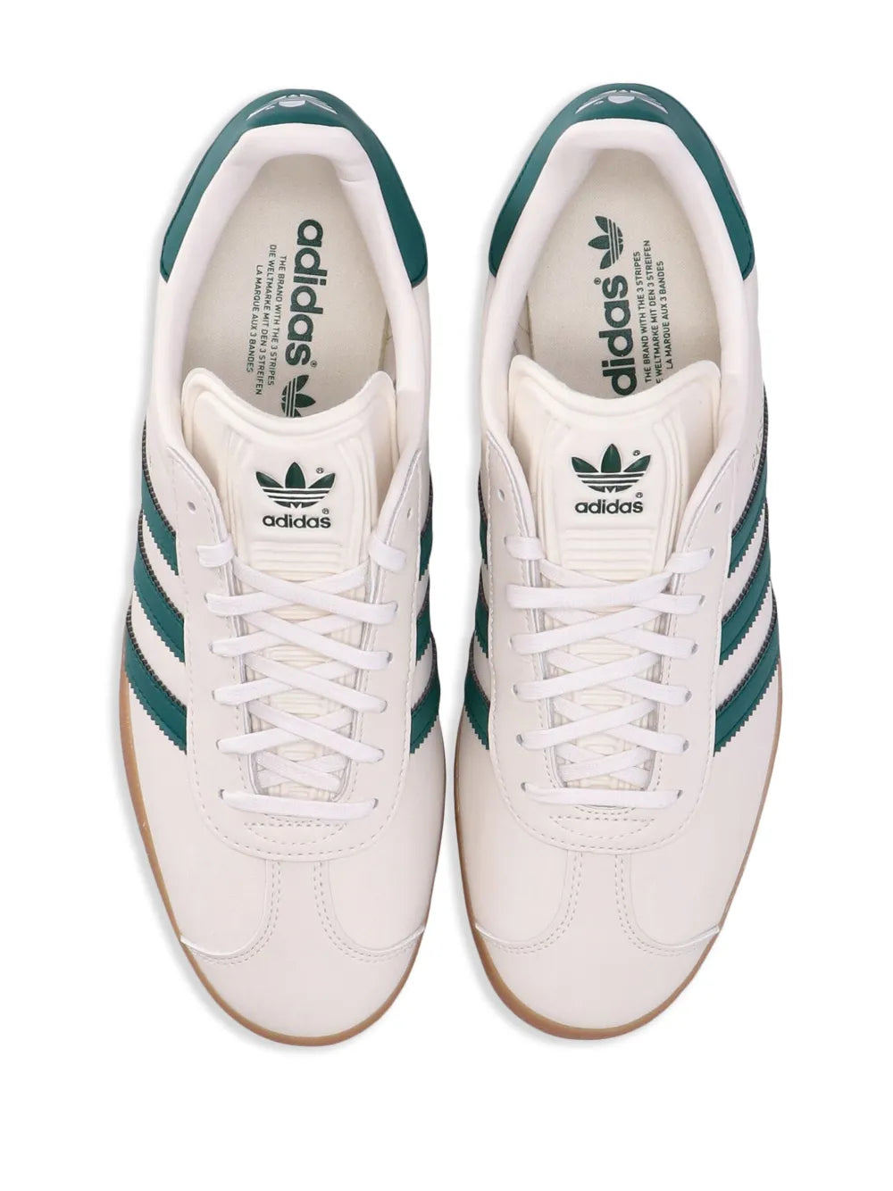 adidas Gazelle Sneakers — White/Green — Size US M 6 - US W 7.5 — Detail View