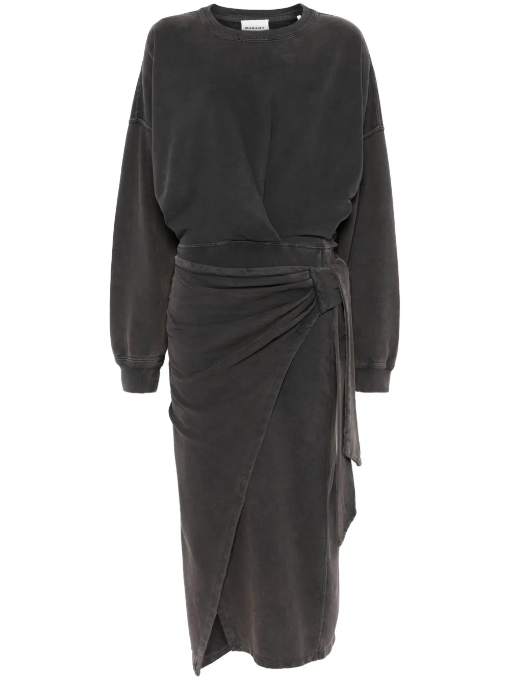 Marant Etoile Sandrina Midi Dress — Black/ Red — Size XS — Front View