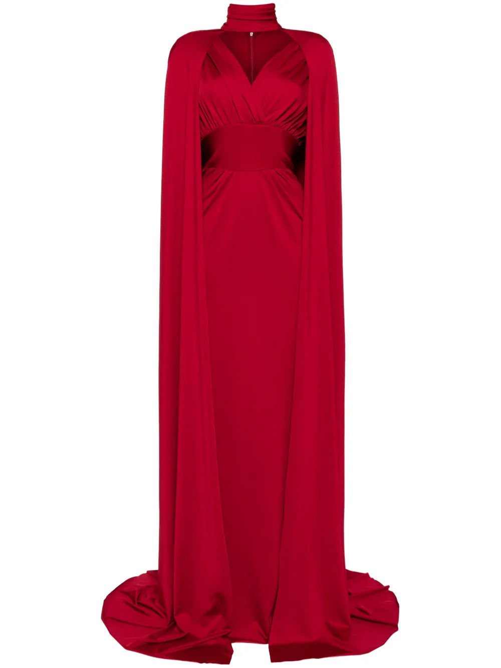 Saiid Kobeisy Jersey Dress — Red — Size XS — Front View