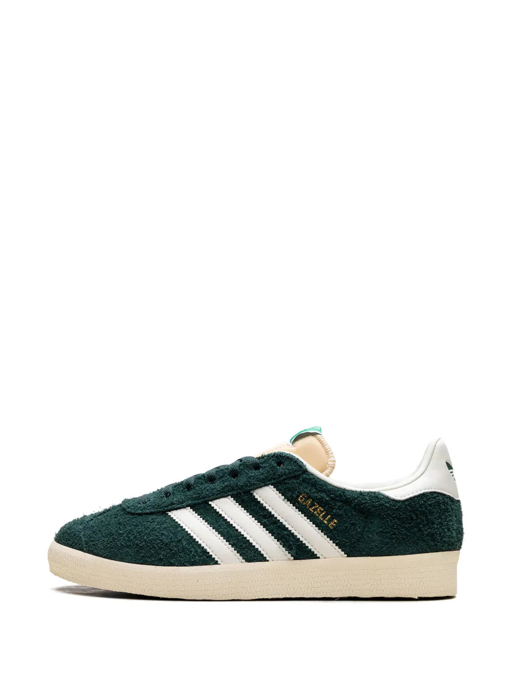 adidas Gazelle Mineral Green/Off White/Cream White Sneakers — Green — Size US M 6 - US W 7.5 — Detail View