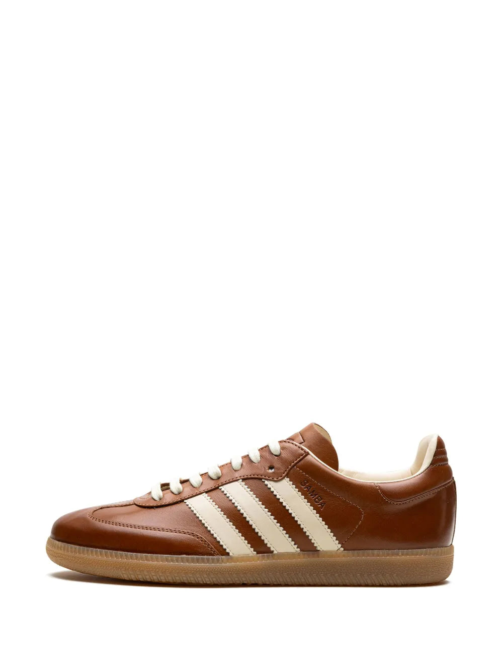 adidas Samba Og Made In Italy Vachetta Tan Sneakers — Camel Brown — Size US M 11 - US W 12.5 — Detail View