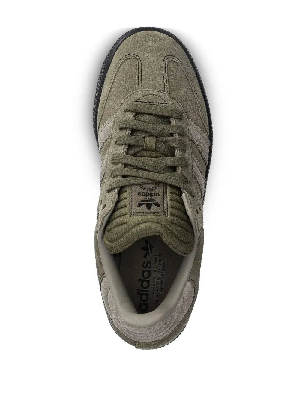 adidas Samba Xlg Sneakers — Olive Green — Size US M 11 - US W 12.5 — Top View