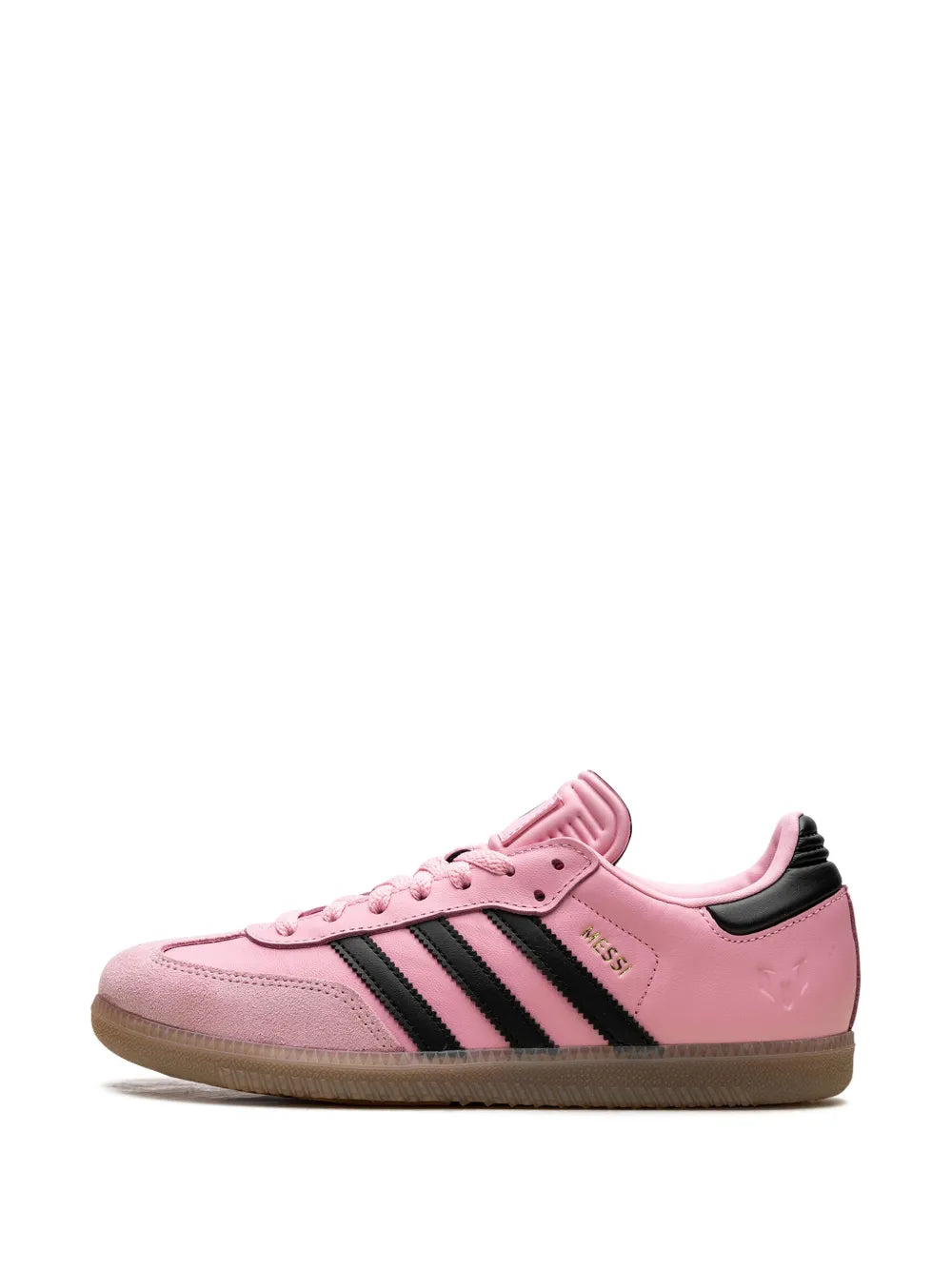 adidas Samba Indoor Messi Light Pink Black Sneakers — Light Pink — Size US M 10.5 - US W 12 — Detail View