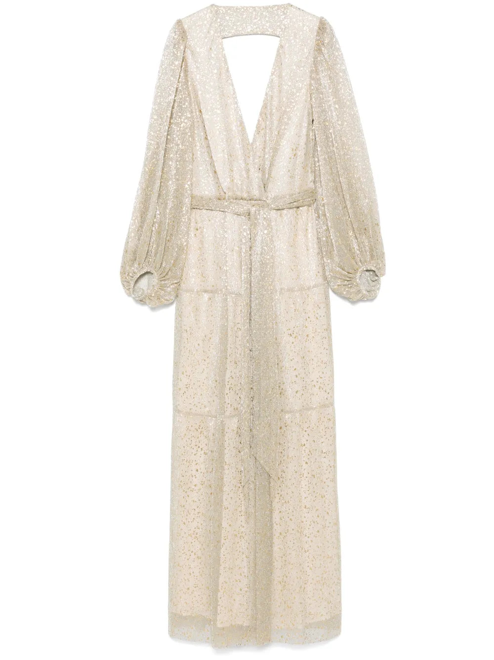 Bash Cala Maxi Dress — Red/ Gold — Size S — Front View