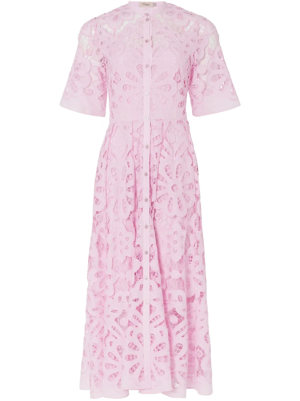 Temperley London Guinevere Shirt Dress — Pink — Size XS — Front View