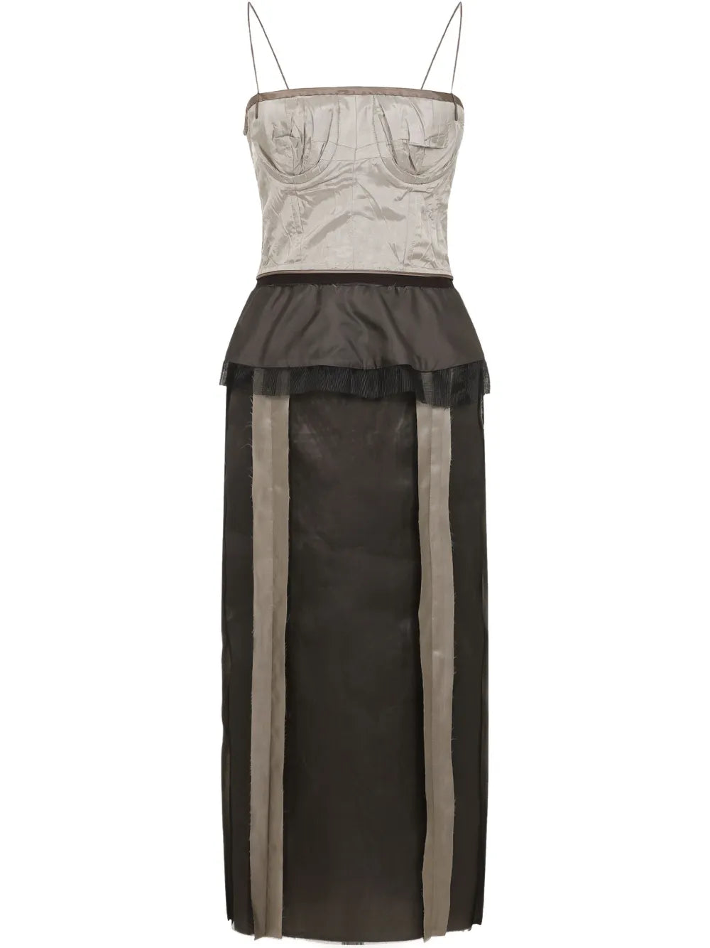 Maison Margiela Silk Dress — Grey — Size XS — Front View