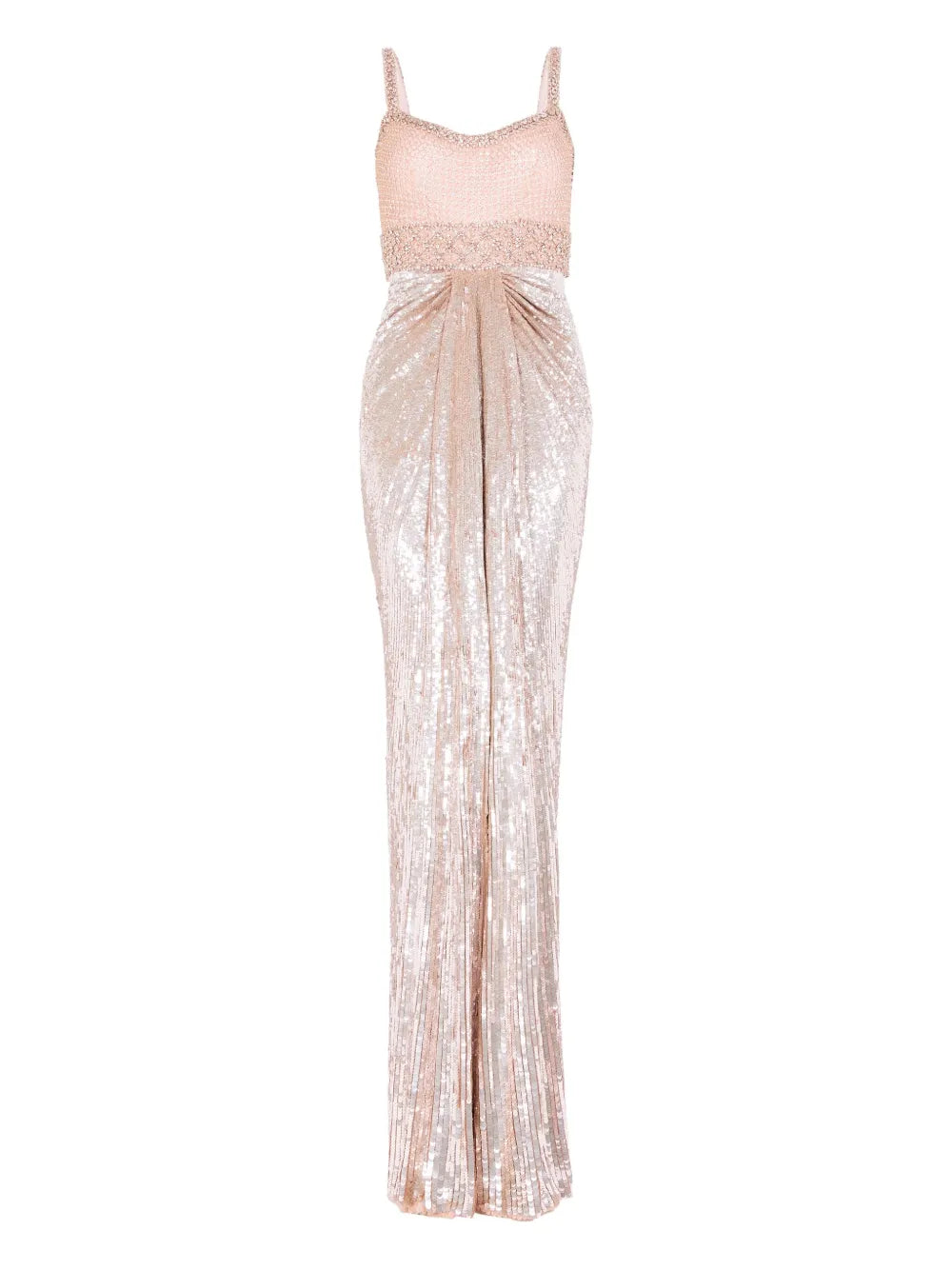 Jenny Packham Only You Maxi Dress — Pink — Size XS — Front View