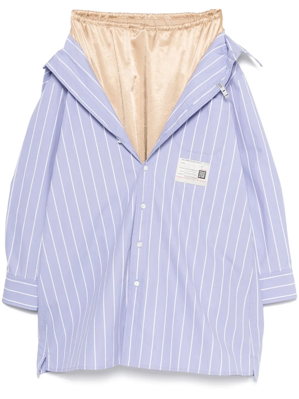 Maison Mihara Yasuhiro Petitcoat Shirt Midi Skirt — Blue — Size XS — Front View