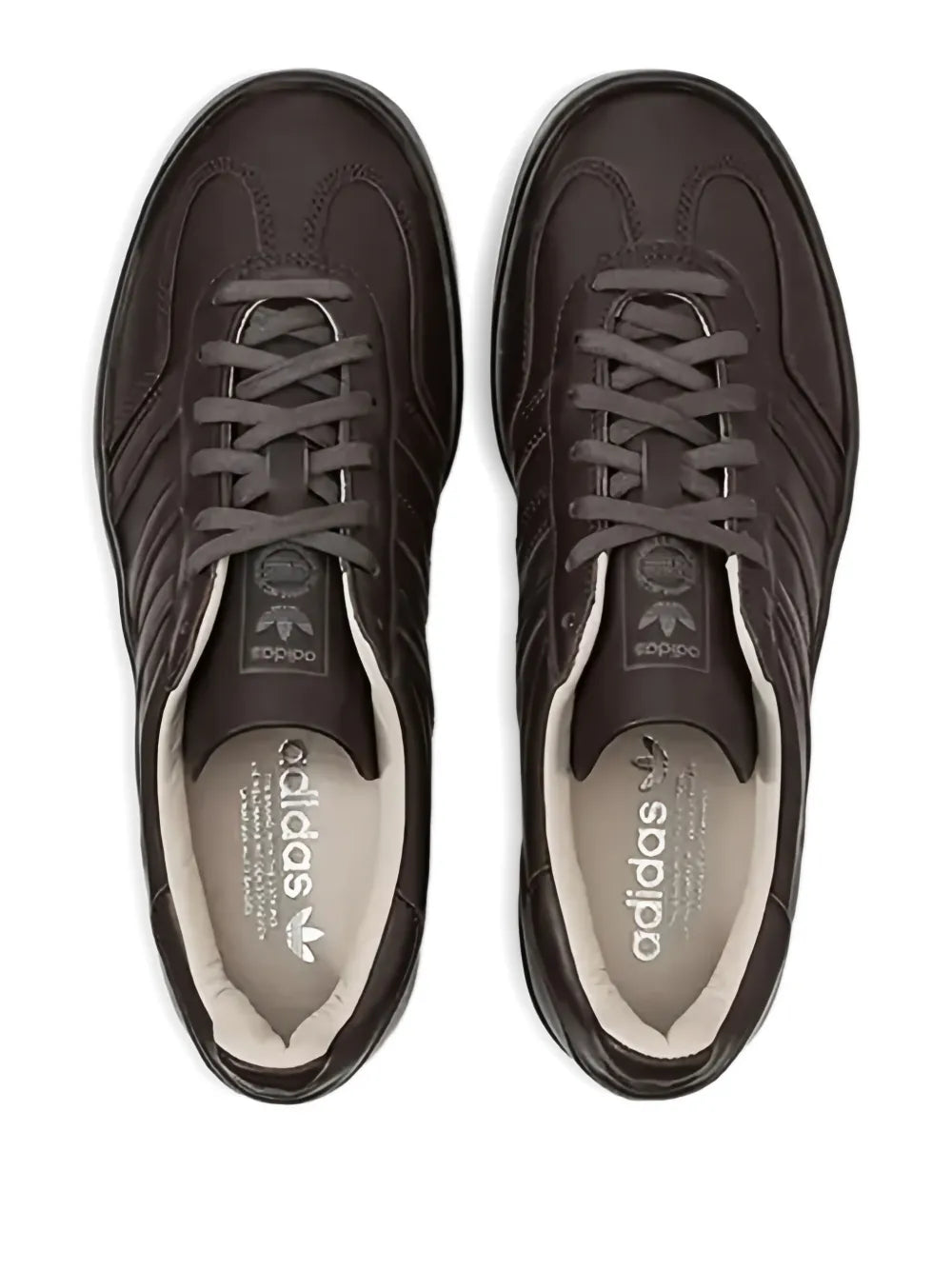 adidas Gazelle Indoor Luxe Pack - Dark Brown/Wonder Beige Sneakers — Coffee Brown — Size US M 3.5 - US W 5 — Top View