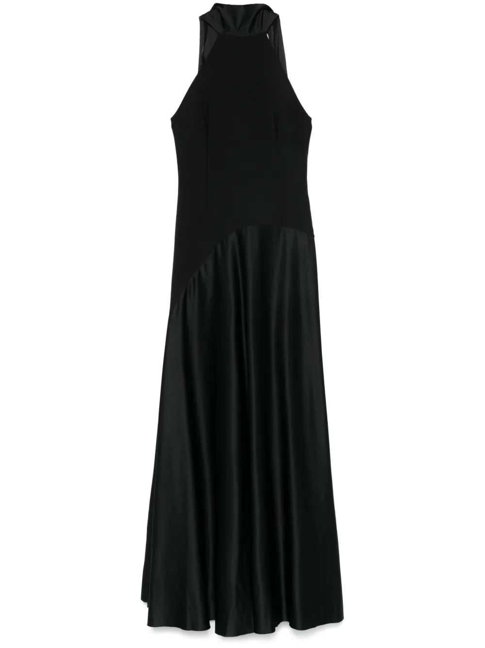 Solace London The Cece Maxi Dress — Black — Size XS — Front View