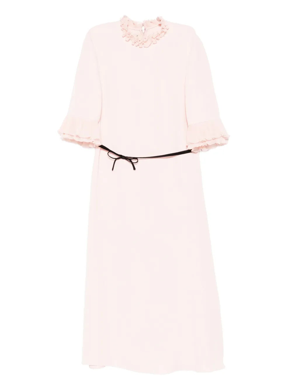 Valentino Garavani Cady Couture Midi Dress — Pink — Size S — Front View