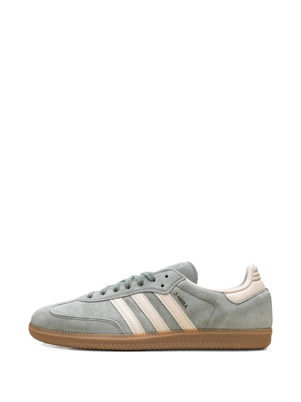 adidas Samba Silver Green/Wonder White Sneakers — Silver Green — Size US M 8.5 - US W 10 — Detail View