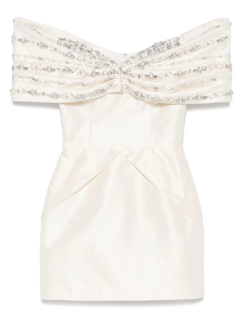 Mmarquise Georgia Mini Dress — Beige — Size XS — Front View