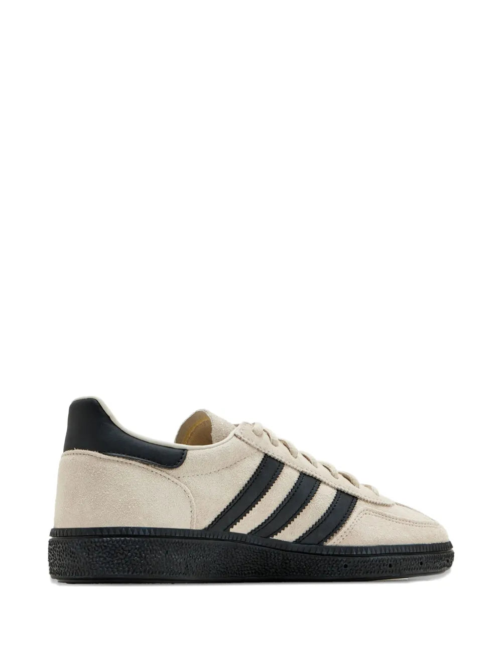 adidas Leather Three-Stripes Low-Top Sneakers — Beige — Size US M 10 - US W 11.5 — Top View