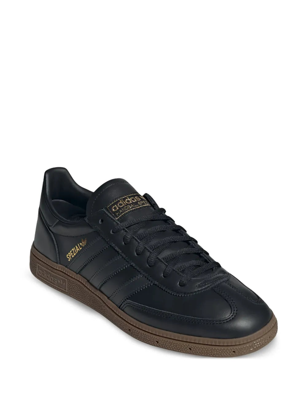 adidas Handball Spezial Leather Sneakers — Black — Size US M 8.5 - US W 10 — Side View