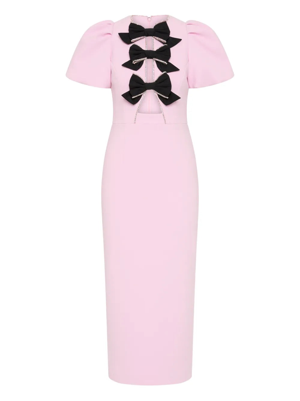 Rebecca Vallance Nemy Midi Dress — Pink — Size S — Front View