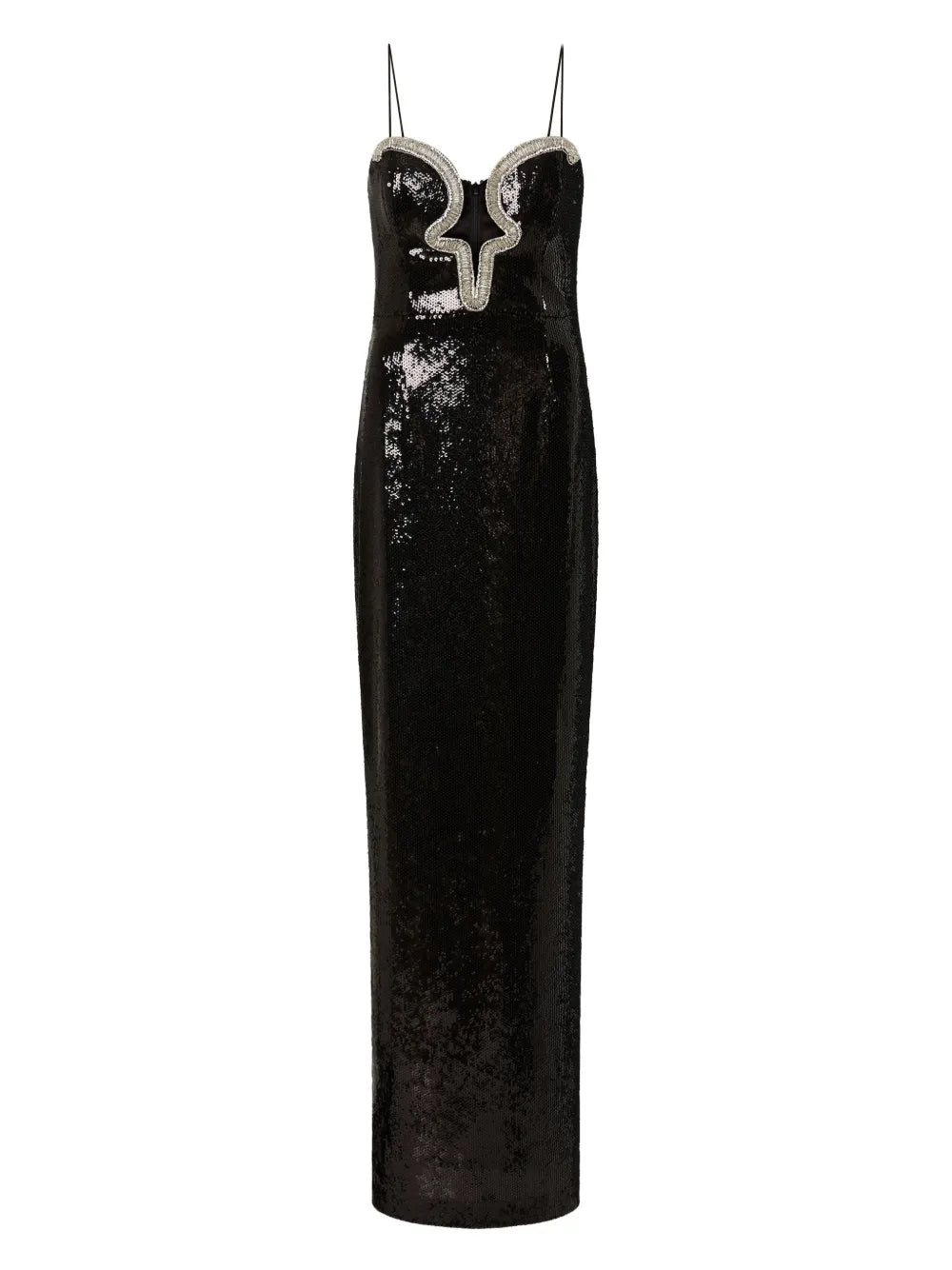Rebecca Vallance Lyra Sequin Embellished Dress — Black — Size XS — Front View