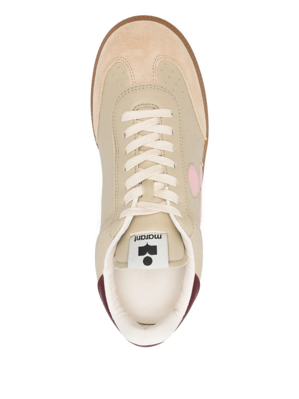 ISABEL MARANT Logo Low-Top — Beige — Size US M 3.5 - US W 5 — Top View