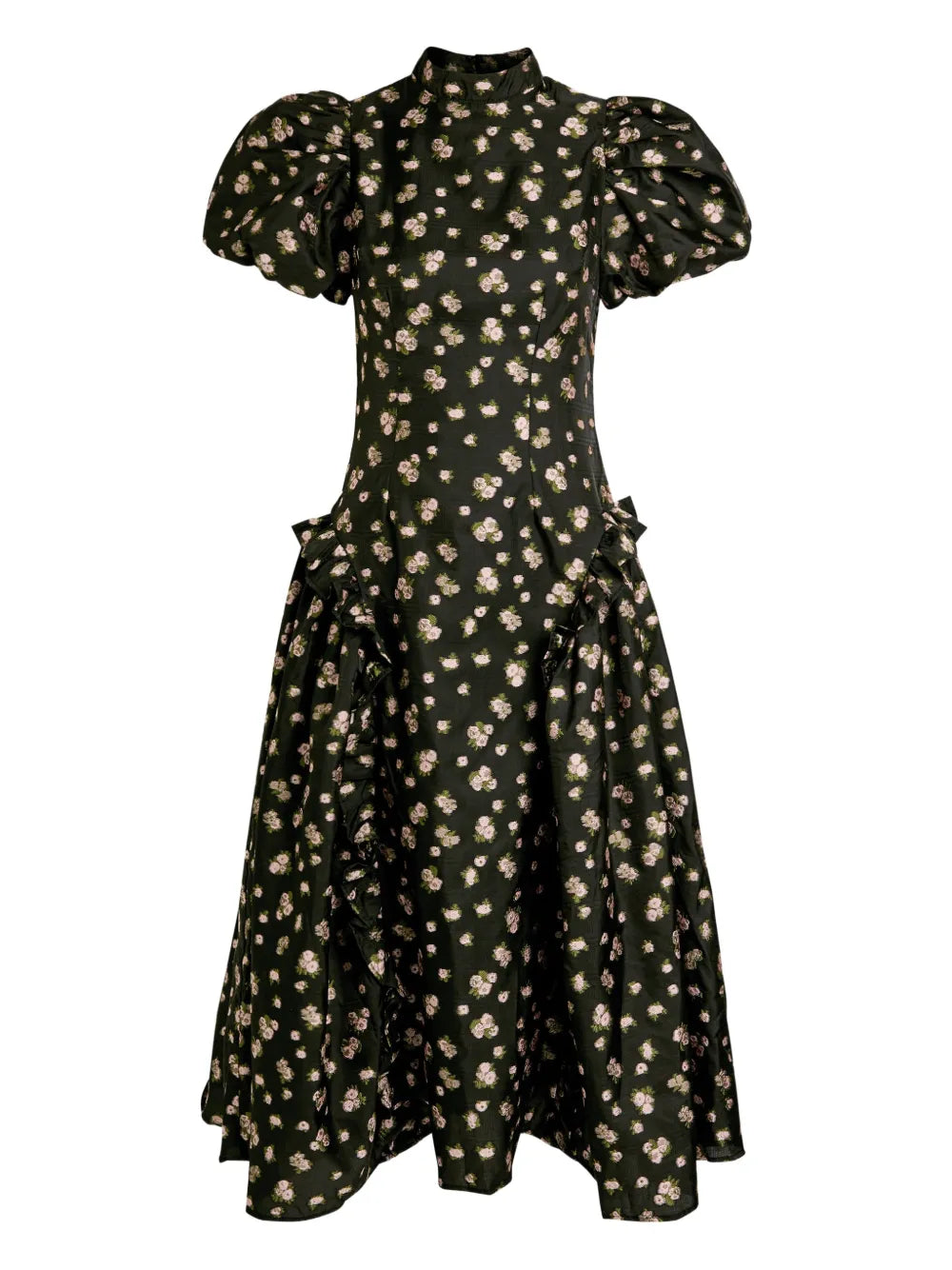 Sister Jane Floral Print Mini Dress — Black — Size XS — Front View