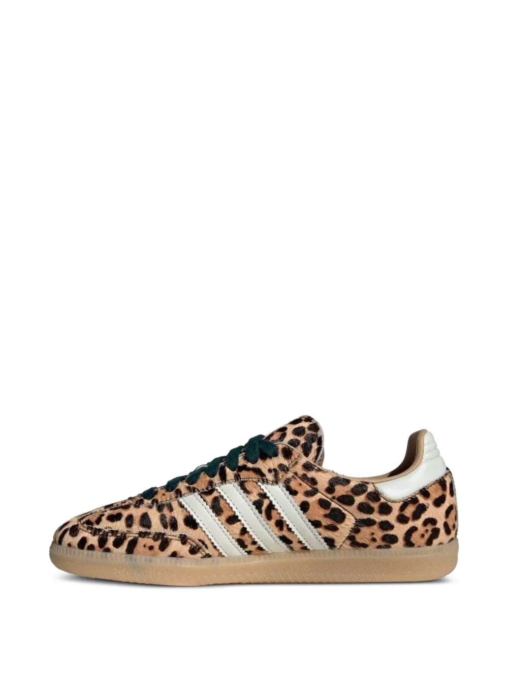 adidas Samba Og Leopard-Print Three-Stripe Sneakers — Beige — Size US M 11 - US W 12.5 — Detail View