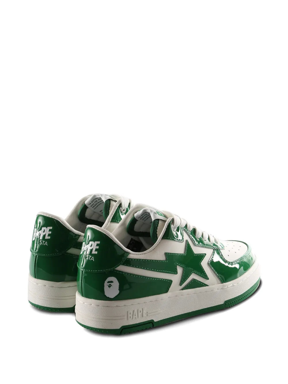 A BATHING APE Star Motif — White — Size US M 3.5 - US W 5 — Back View