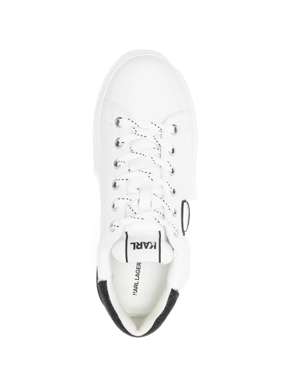 Karl Lagerfeld Kapri Ombre Ntf Platform — White — Size US M 3.5 - US W 5 — Top View