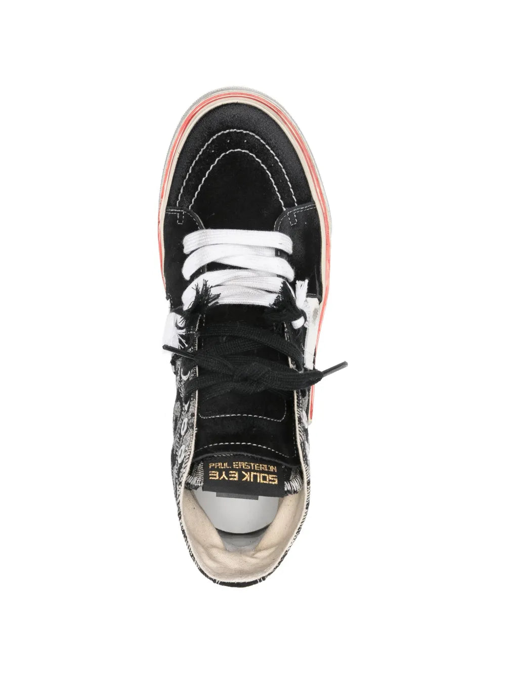 PAUL EASTERLIN Caly Star Leopard High-Top — Black — Size US M 3.5 - US W 5 — Top View