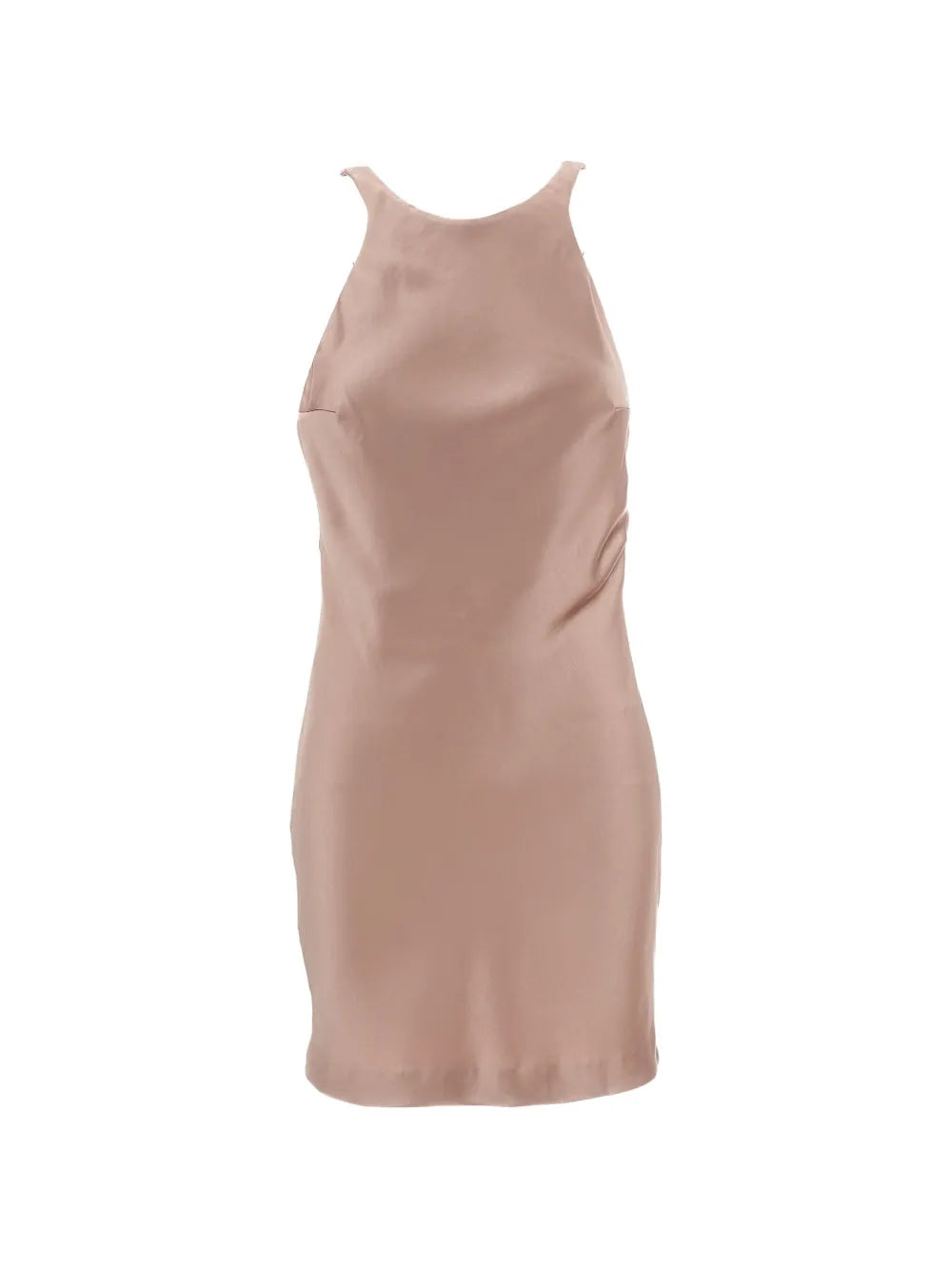The Andamane Carmen Scoop Back Mini Dress — Pink — Size M — Front View