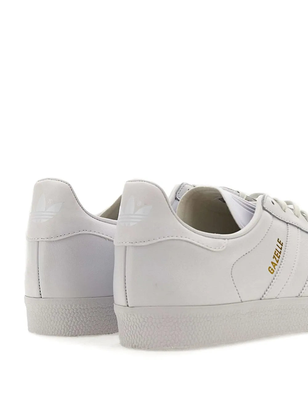 adidas Gazelle Triple White Sneakers — White — Size US M 8.5 - US W 10 — Lifestyle View