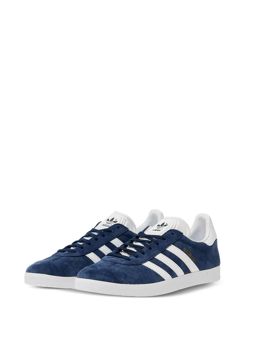 adidas Gazelle Navy Blue/White Sneakers — Navy Blue/White — Size US M 6 - US W 7.5 — Side View