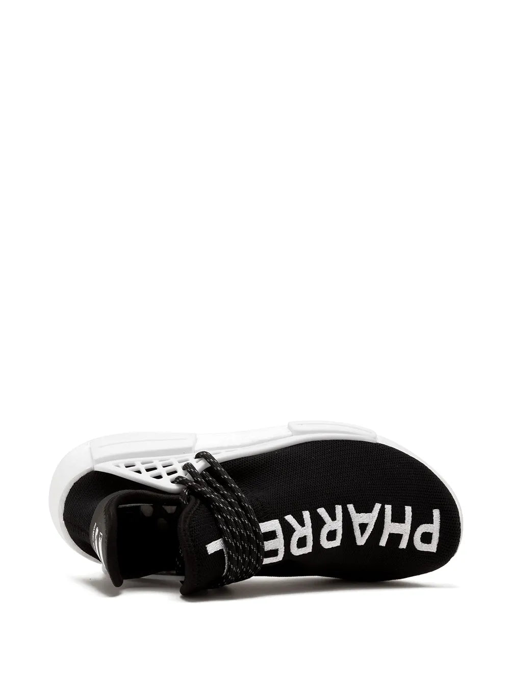 adidas X Pharrell Williams Cc Hu Nmd Chanel Sneakers — Black/White — Size US M 7 - US W 8.5 — Top View