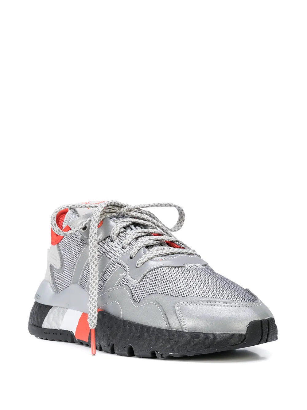 adidas Nite Jogger Sneakers — Grey/Black/Orange — Size US M 3.5 - US W 5 — Side View