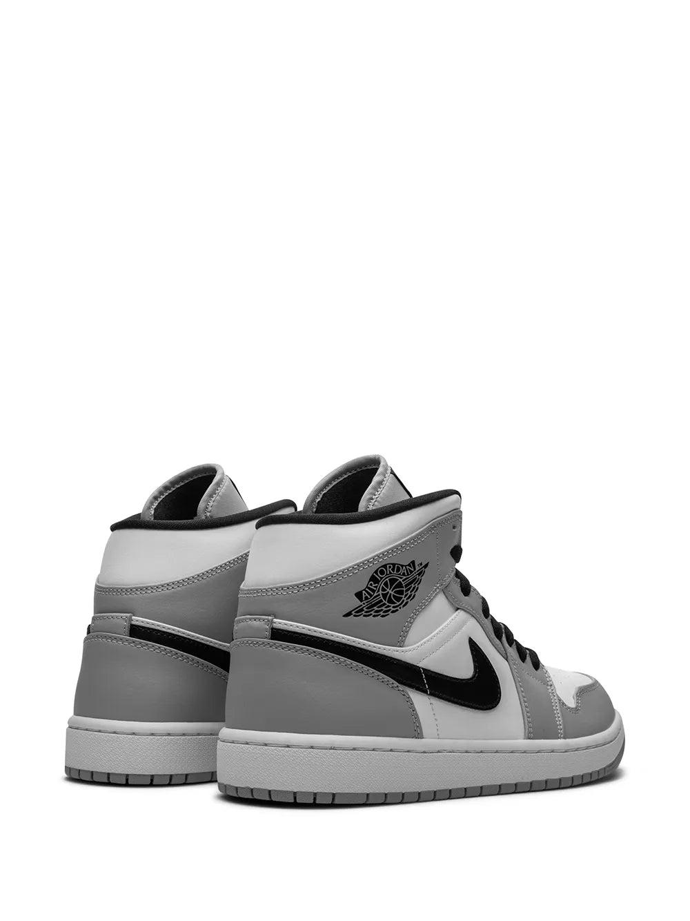 Air Jordan 1 Mid Light Smoke Grey Sneakers — Grey — Size US M 11.5 - US W 13 — Back View