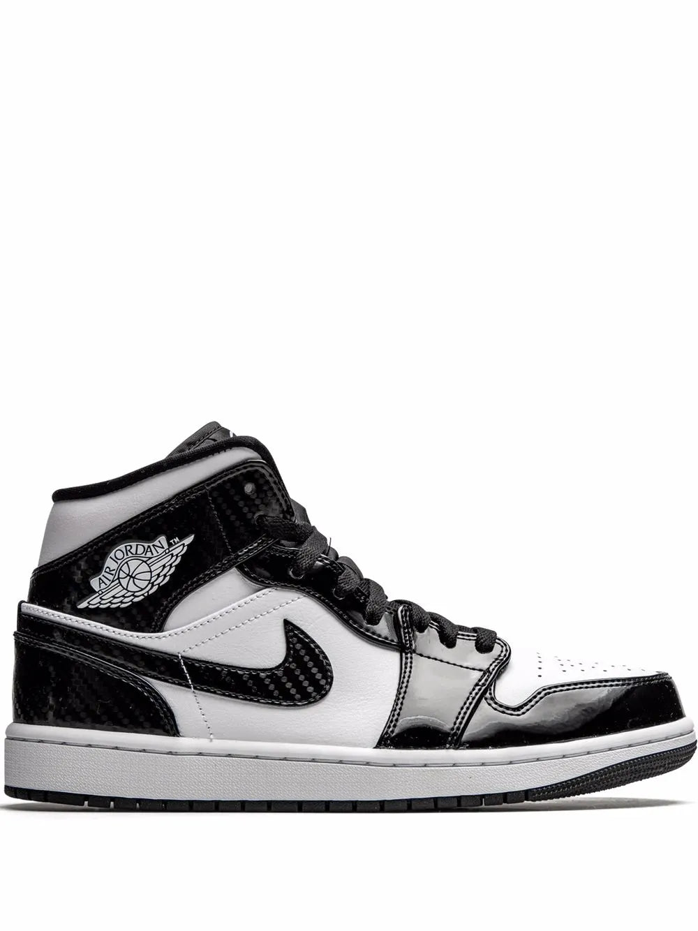 Air Jordan 1 Mid All-Star 2021 Sneakers — Black/White — Size US M 9.5 - US W 11 — Front View