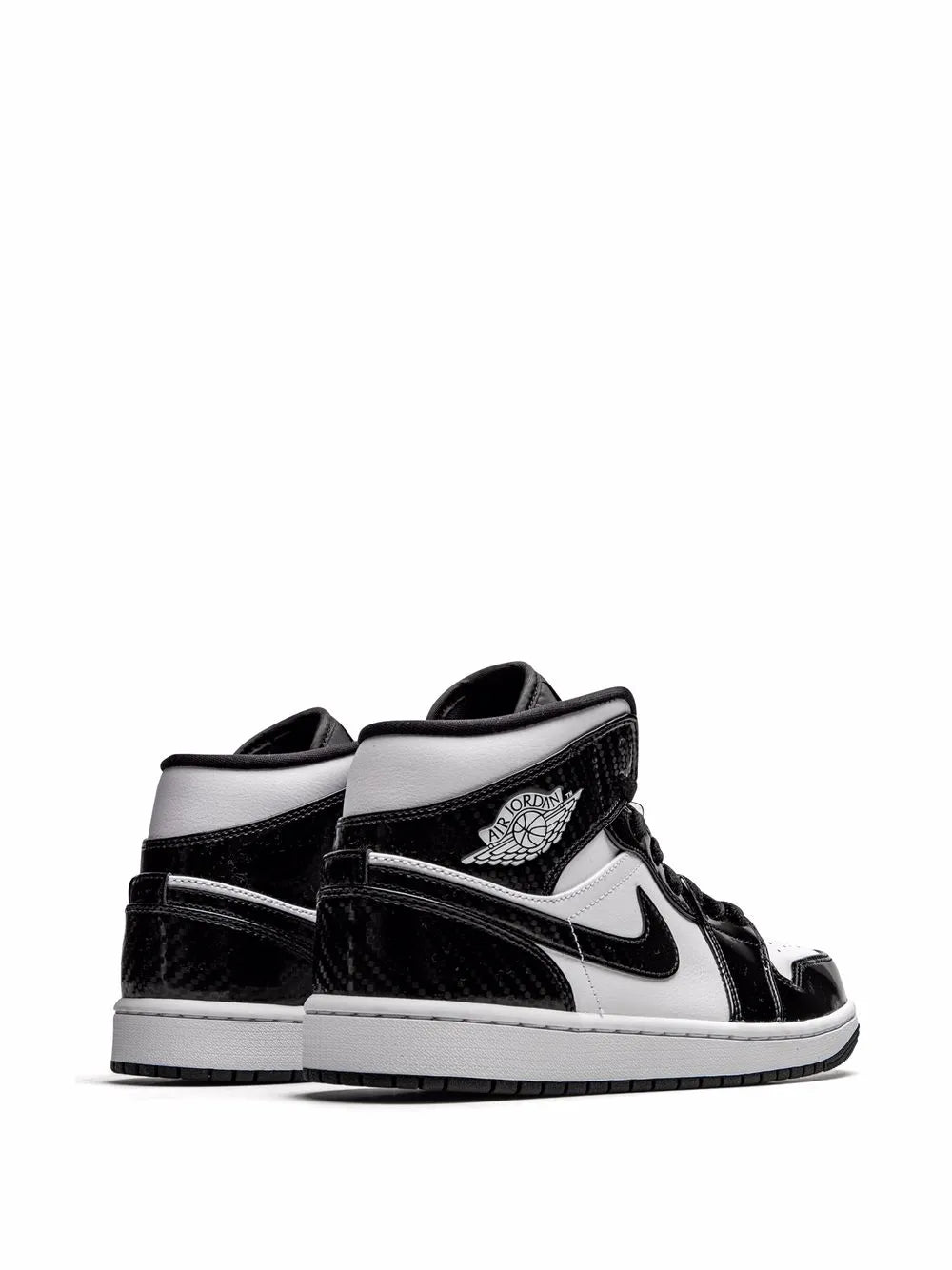 Air Jordan 1 Mid All-Star 2021 Sneakers — Black/White — Size US M 9.5 - US W 11 — Back View