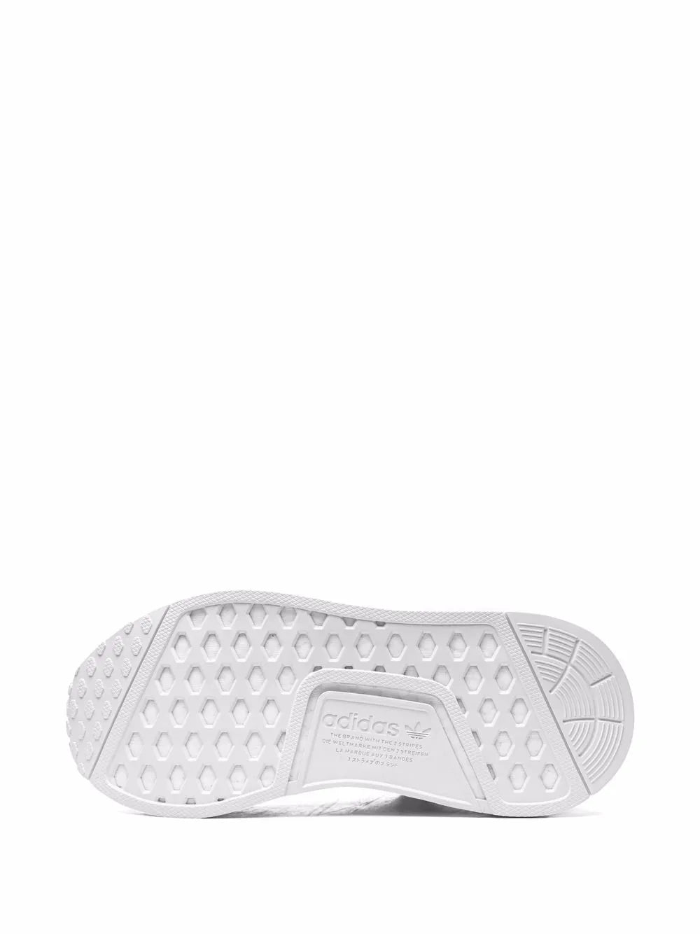 adidas Nmd_R1 Lace-Up Sneakers — White — Size US M 4.5 - US W 6 — Top View