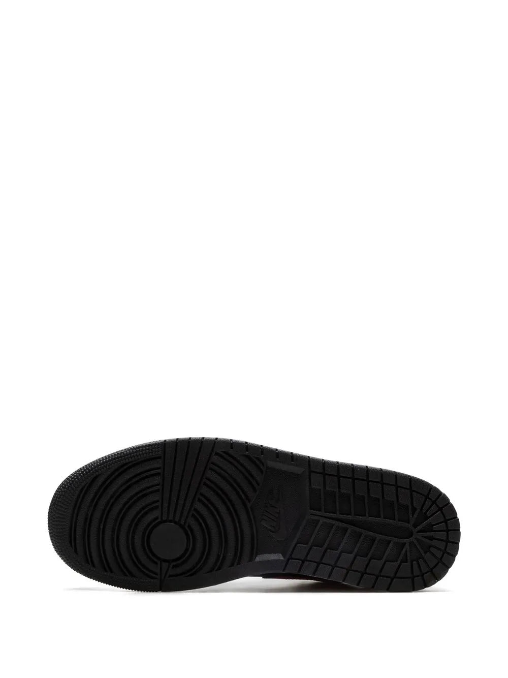 Air Jordan 1 Low White Toe Sneakers — Black/Red/White — Size US M 9.5 - US W 11 — Top View