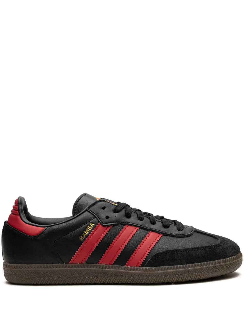 adidas Samba Manchester United Sneakers — Black/Red — Size US M 10.5 - US W 12 — Front View