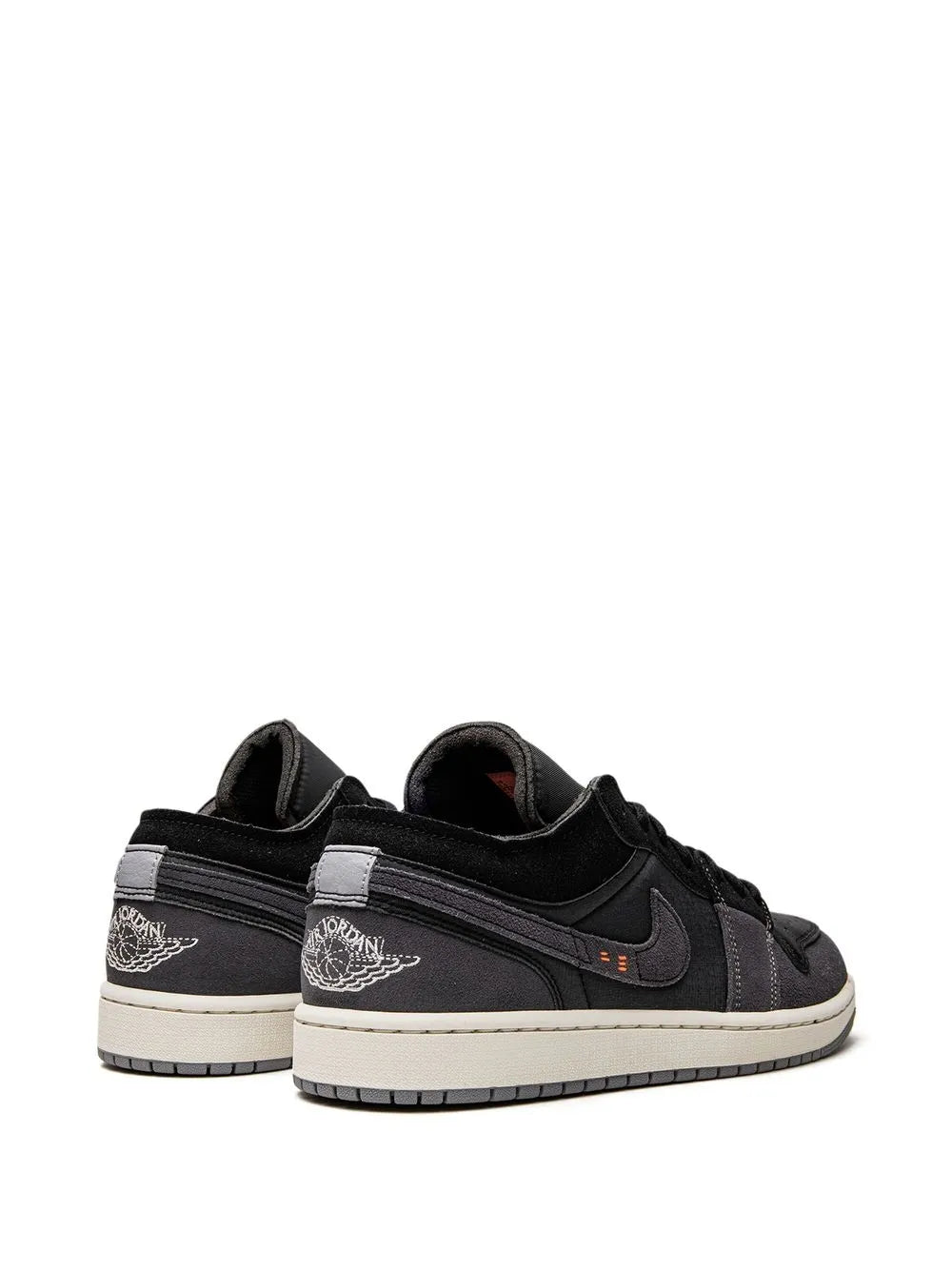 Air Jordan 1 Low Se Craft Sneakers — Black/Grey — Size US M 9.5 - US W 11 — Back View