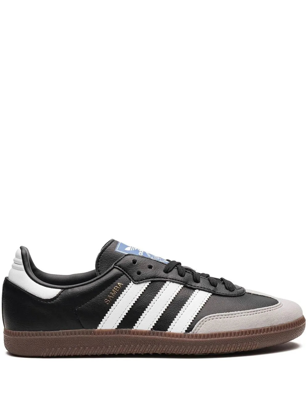 adidas Samba Vegan Black/Gum Sneakers — Core Black — Size US M 9 - US W 10.5 — Front View